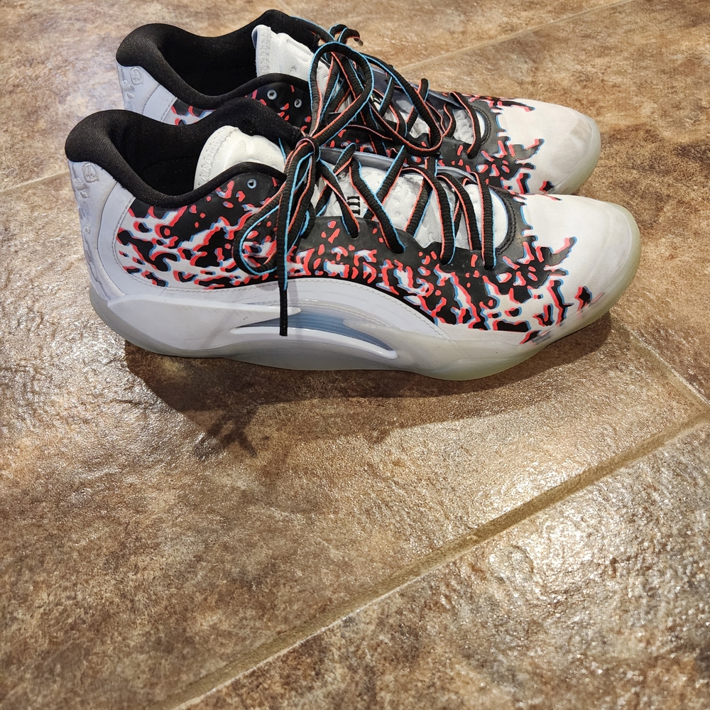 Air Jordan Women's Basketball Sneakers - White and Black with NeonOrange Accents